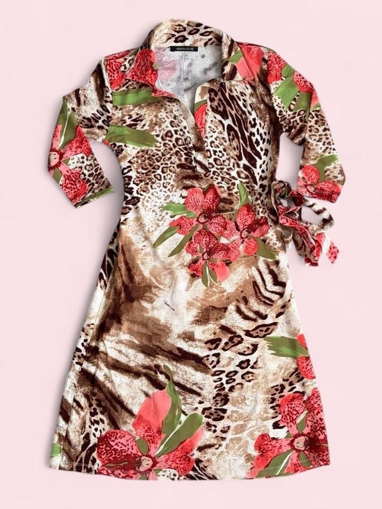 Roberto Cavalli Dresses & Skirts - Vintage Roberto Cavalli Orchid Animal Print Dress